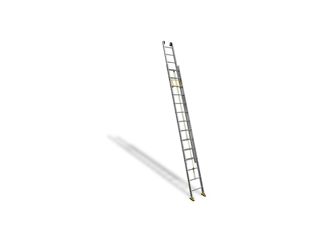 2-section sliding ladder with rope 4.65 to 8 Ml - Alu