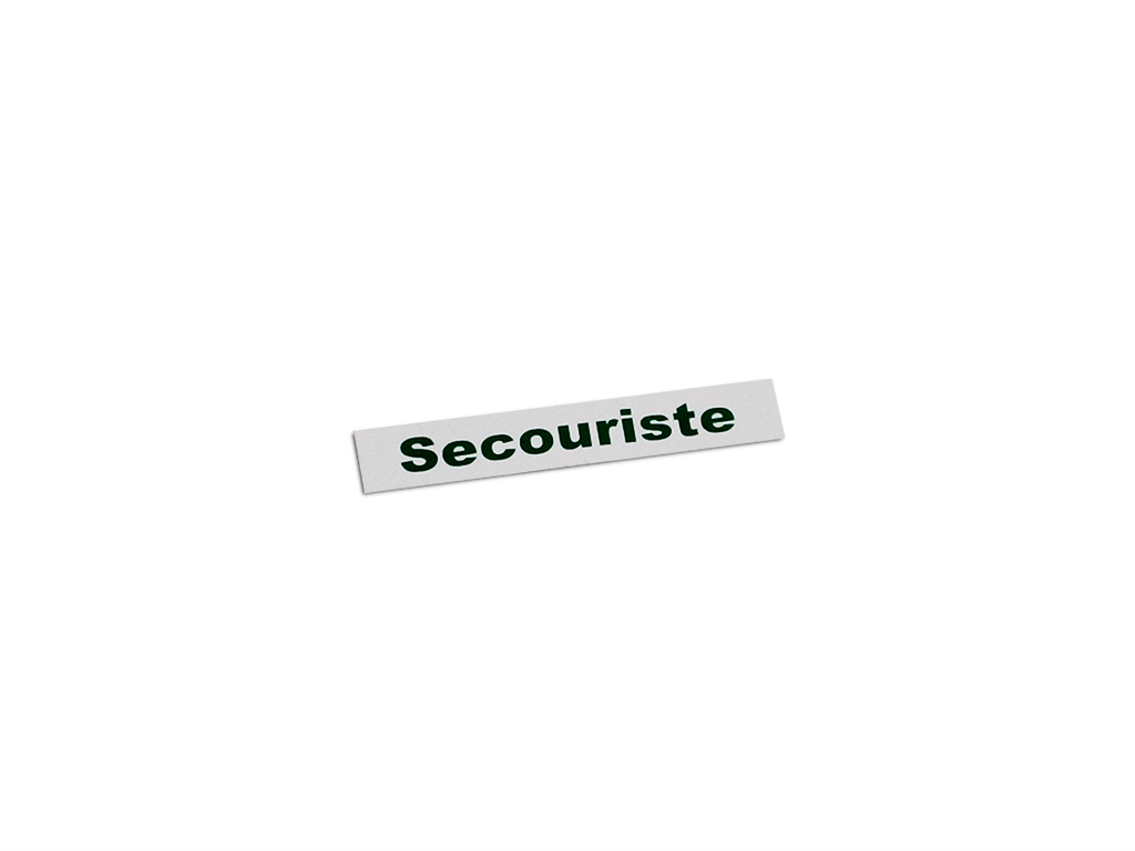 Autocollant secouriste 120 x 20 mm