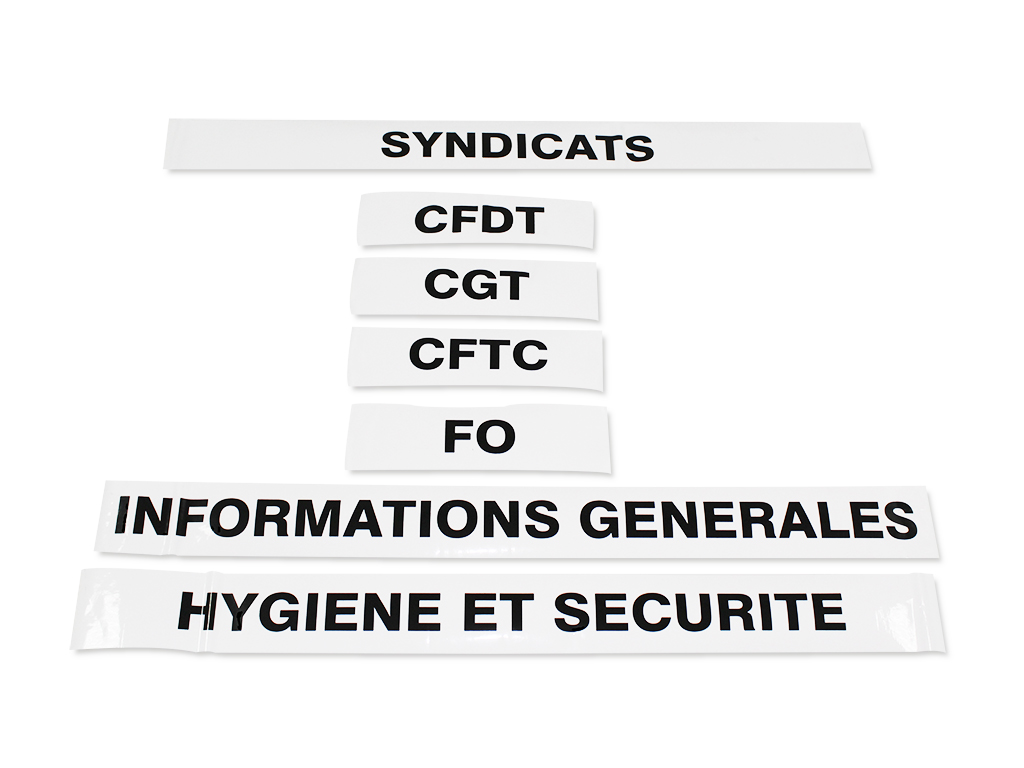 Kit adhésif pour panneau d'affichage 700 x 65 mm