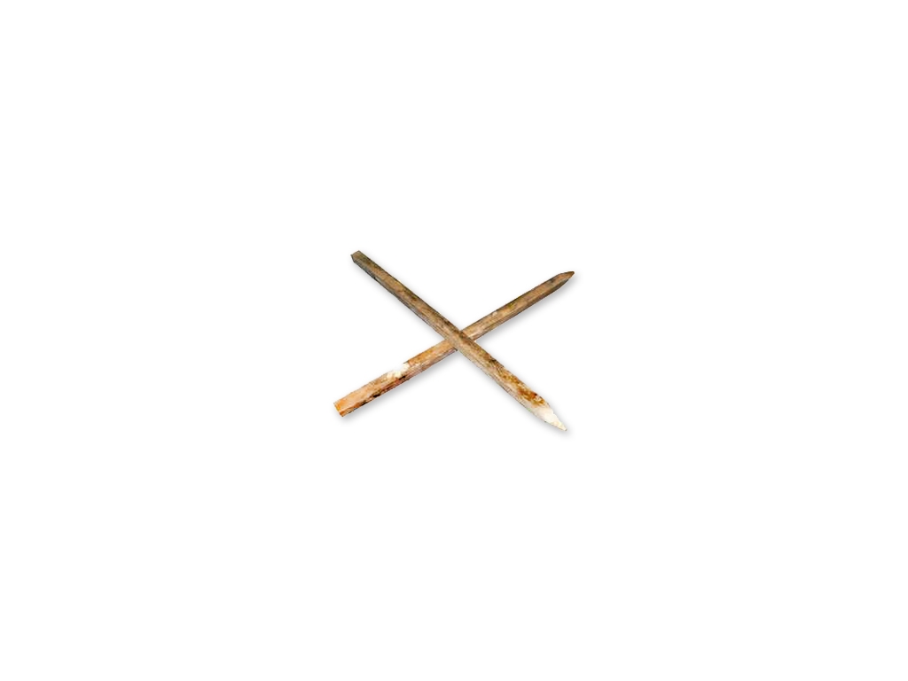 Piquet bois d'arpentage 40X40mm long.100cm hêtre ou frêne