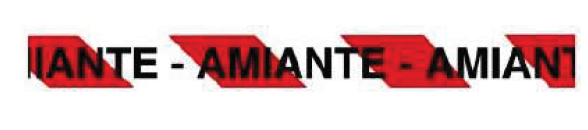 Rubalise chantier long 500m amiante *rouge et blanc*