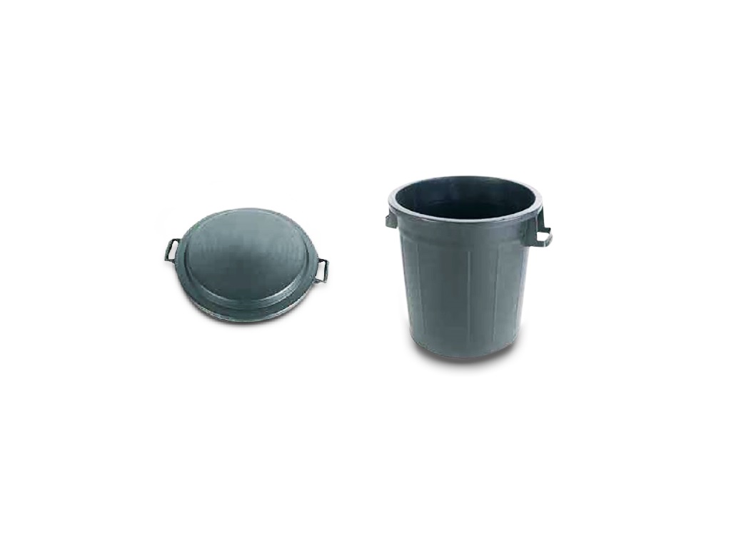 75L rubber bin with lid