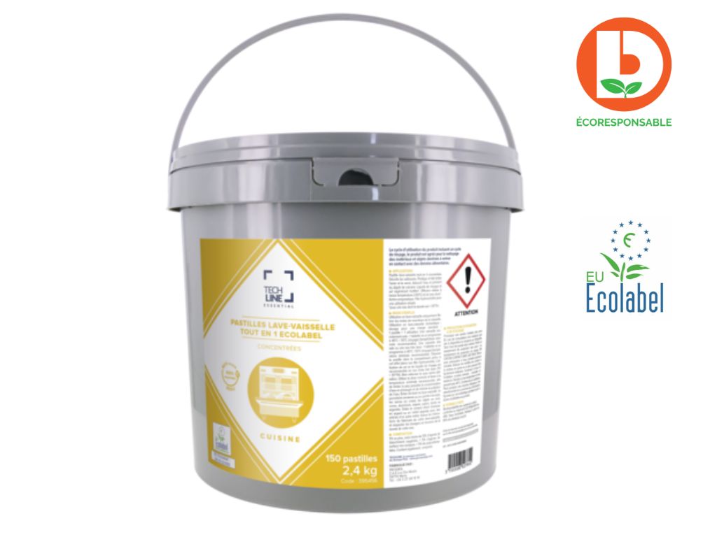 Tablettes lave vaisselle Tout en 1 Ecolabel (Seau de 150)