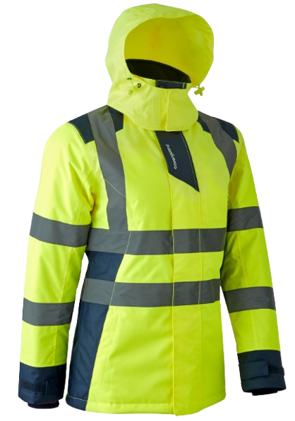HV fluorescent women's parka