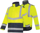 Parka 4 en 1 fluo HV Jaune respirant - Homme