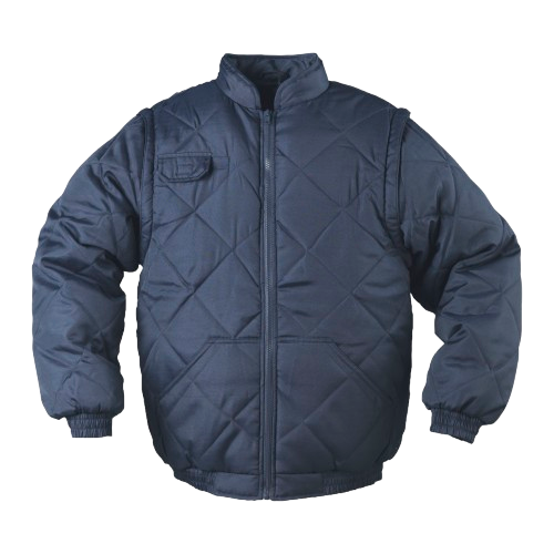 Warm vest with elastic back and removable sleeves