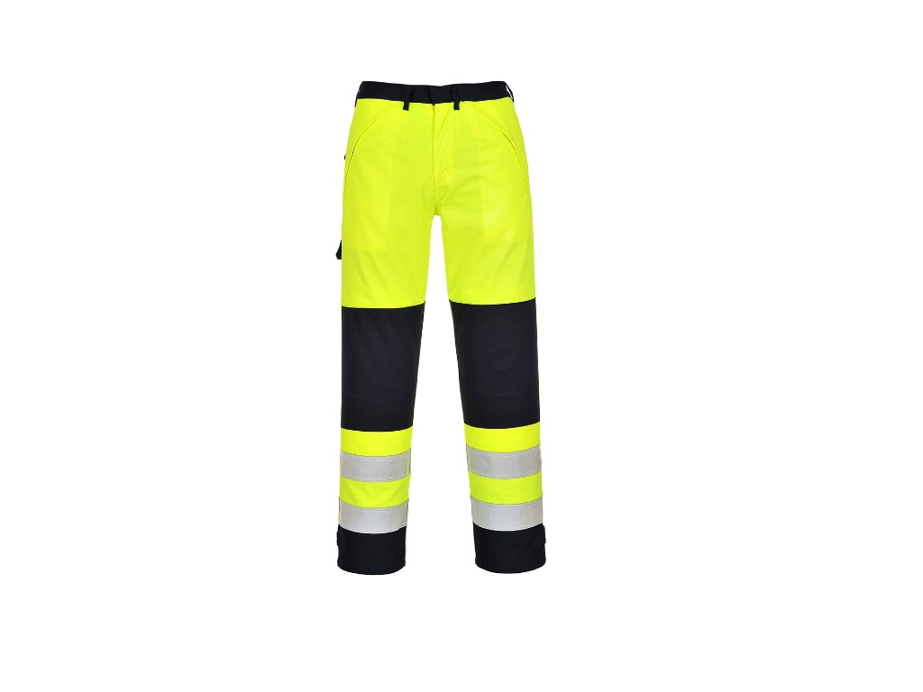 Pantalon Multirisques HV FR62 - jaune/marine