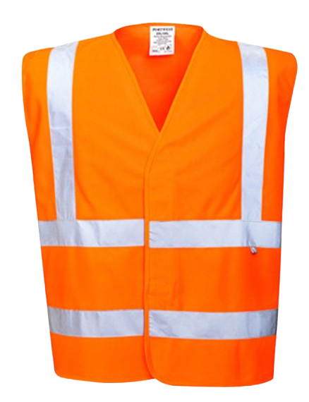 Gilet fluo HV traité retardateur de flamme