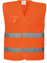 Semi-mesh HV fluorescent vest with badge holder