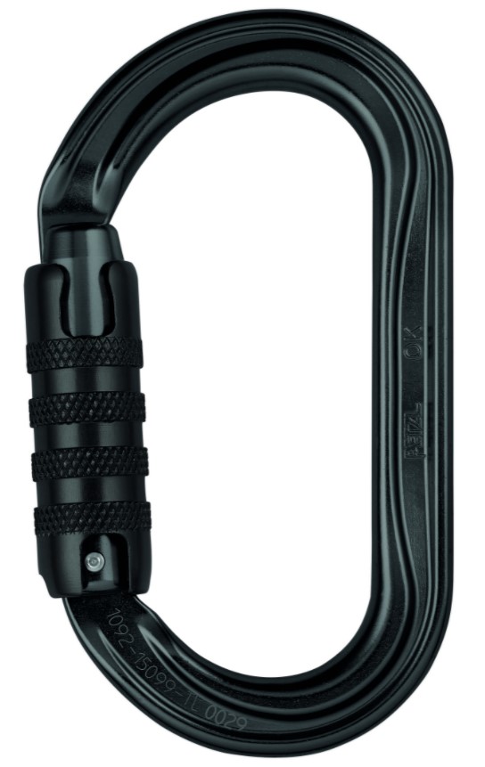 Ok Triact Lock aluminum carabiner 1/4 turn black