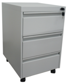 Grey metal mobile cabinet with 3 drawers 625x388x500 625x388x500 (sold individually)
