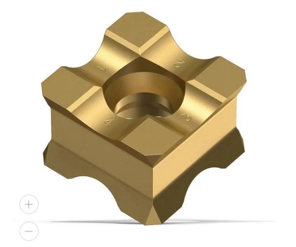 KX reversible inserts 45° chamfer radius 3 mm steel and stainless steel (pack of 10 pieces) - for KFH17-15R