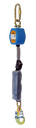 Antichute enrouleur sangle Blocfor 1,8m avec dissipateur ESD - 1 mousqueton M11 - 1 mousqueton M47 automatique - Fonctionne en vertical et horizontal - Utilisable pour nacelle