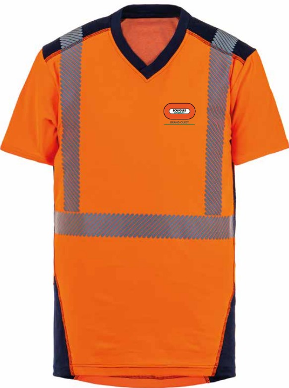 Tee-shirt HV polyester coton BY BAT GRAND OUEST manches courtes Jakarta