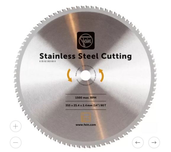 MKAS 355 saw blade for stainless steel