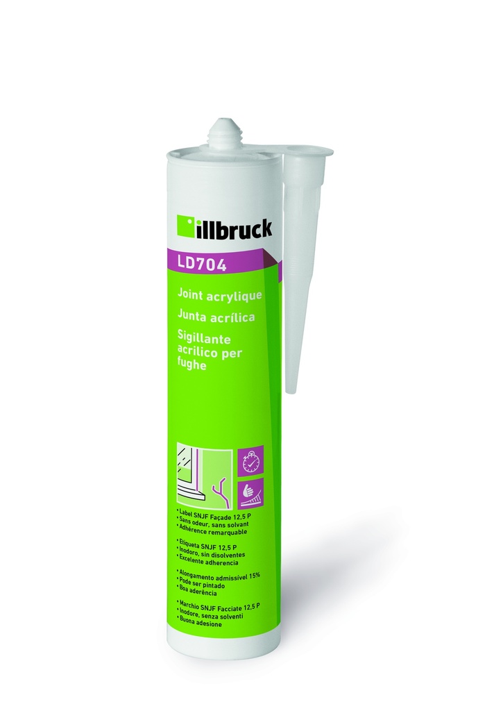 Cartouche mastic acrylique Perennator LD 704 blanc 310Ml
