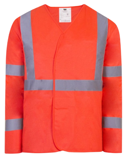 Gilet fluo HV orange manches longues