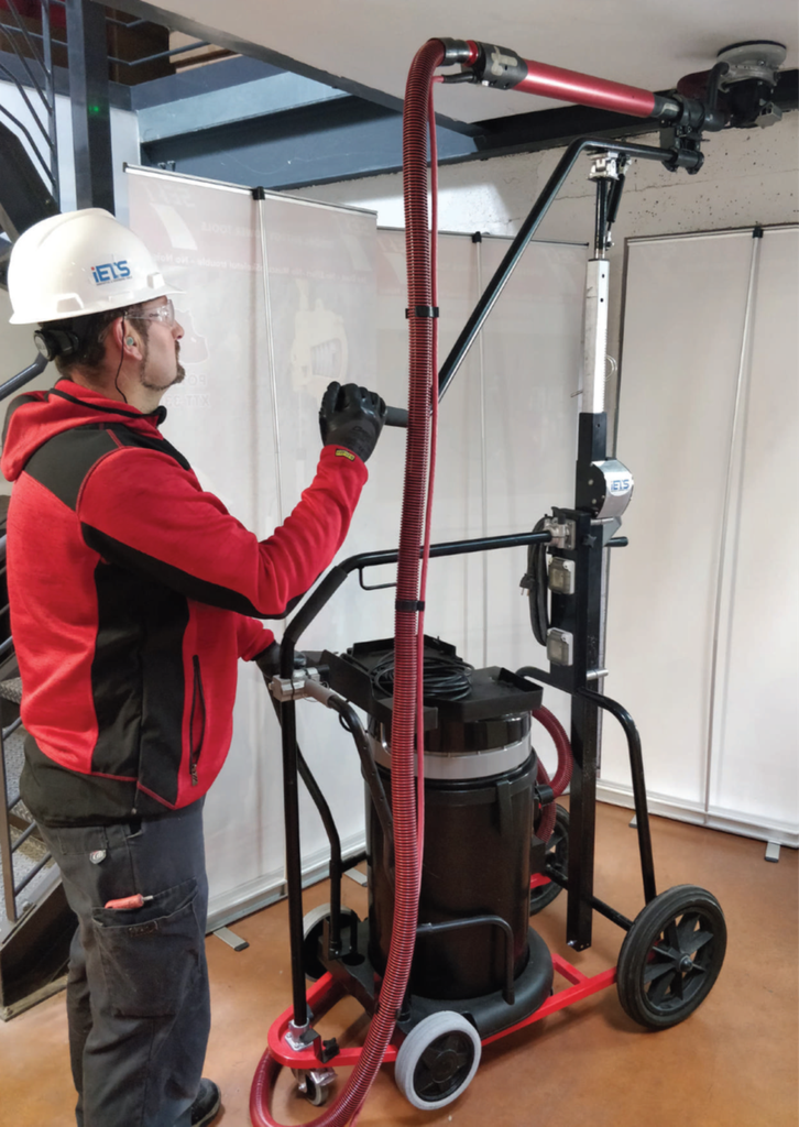 XB165 ceiling sander with Gazelle trolley