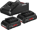 Starter set Batterie ProCORE18V 2x4.0Ah + GAL 18V-40