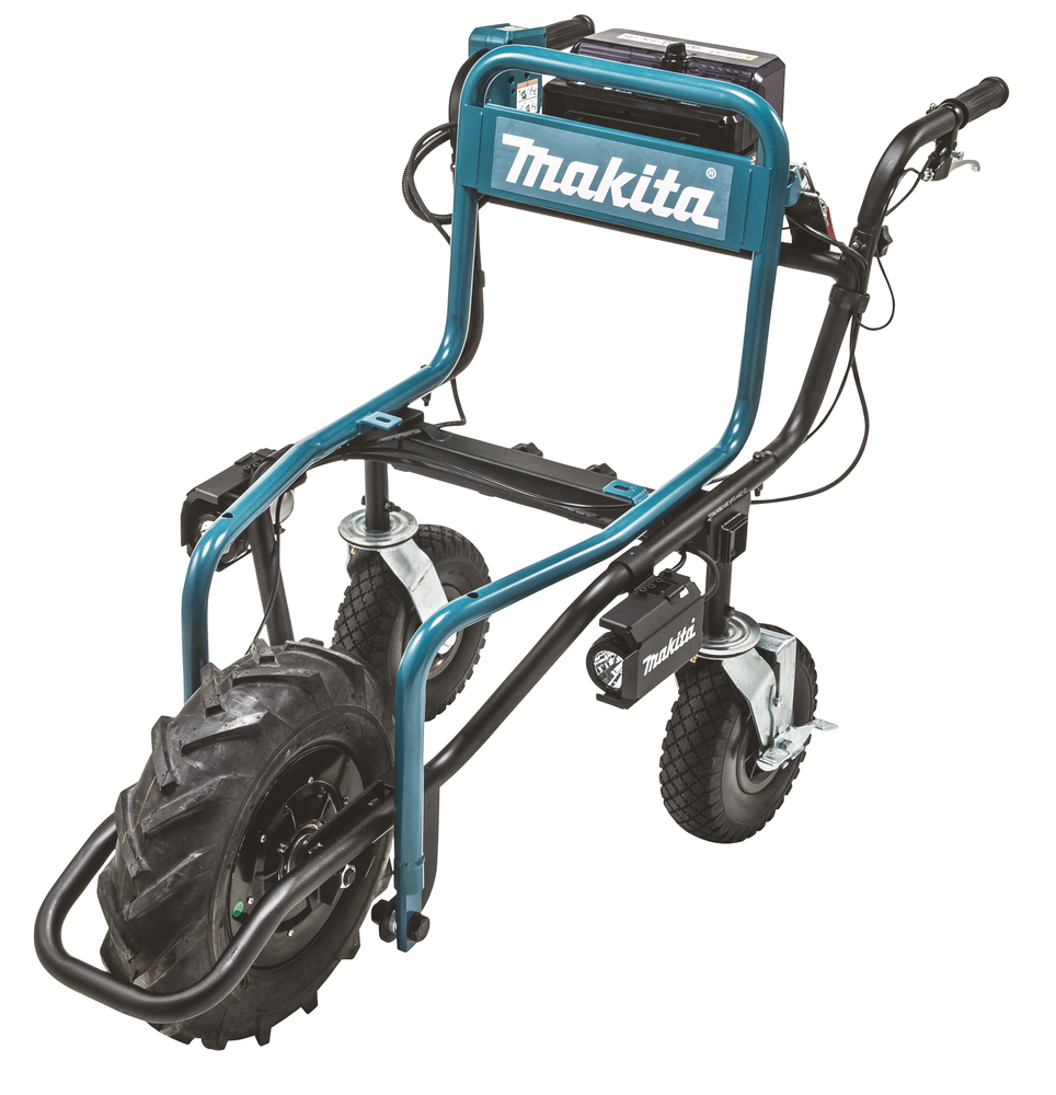 All-terrain wheelbarrow on 18V battery, 130kg max (sold unassembled)
