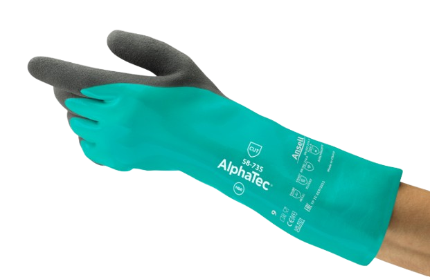 Gant protection chimique et anticoupure Alphatec 58-735