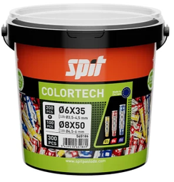 [CO152155] Cheville COLORTECH 6x35 & 8x50 sans vis (Bidon de 300)