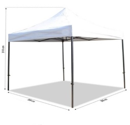 [EP164751] Tente pliante imperméable blanche 3x3m