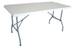 [IN167303] Table plateau fixe polyéthylène pieds rabattables