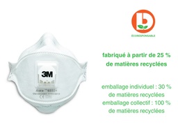 [EP009172] Demi masque anti poussière FFP3S 3M AURA 9332+ avec soupape et + confort