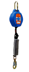 [EP002158] Antichute enrouleur sangle Blocfor 6m avec dissipateur ESD - 1 mousqueton M10 à vis 1 mousqueton M47