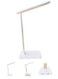 [IN002681] Lampe de bureau LED blanche et argentée 10-15 W