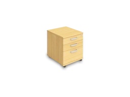 [IN010775] 3-drawer beech mobile unit