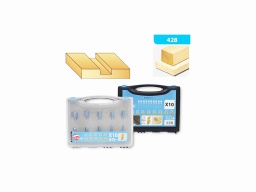 [EL001179] Coffret de 10 fraises droite queue 8MM pour défonceuse