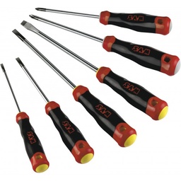 [OU002464] Set of 6 S1 screwdrivers (4 flat and 2 crosshead), in case