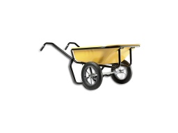 [OU000335] 160L wheelbarrow with 2 solid wheels and reinforced tube frame