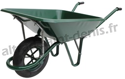 [OU000339] 90L wheelbarrow with inflatable wheel, reinforced tube chassis, all-purpose use