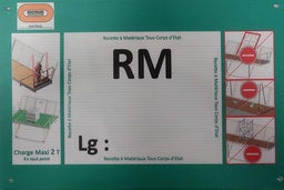 [SI008949] Panneau Akylux BY CN MATERIEL vert pour console 300 x 200 mm percé de 4 trous