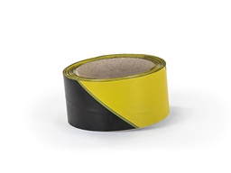 [SI017775] Rubalise PVC jaune/noir 50mm x 100m