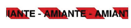 [SI018280] Rubalise chantier long 500m amiante *rouge et blanc*
