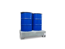 [EN000177] Bac de rétention acier galva 2 fûts de 220L