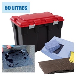 [EN002511] Kit dépollution hydrocarbures absorption 50L, en coffre
