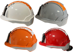 [EP018334] Casque différenciant Evolite avec porte badge + Kit bandes rétro grises (CR2) + 2 Bandes