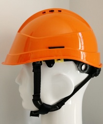 [EP004971] Casque Kara de monteur visière courte sans lunette jugulaire 4 points boucle flash