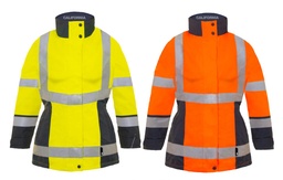 [EP008128] Parka 4 en 1 fluo HV Jaune respirant - Femme