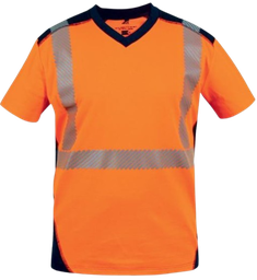[EP009093] Jakarta short-sleeved polyester cotton HV T-shirt