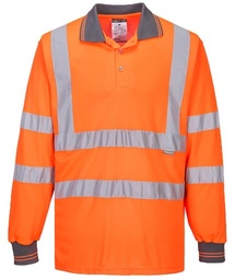 [EP005546] HV orange long-sleeved polo shirt