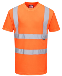 [EP008163] HV t-shirt 100% polyester orange short sleeves