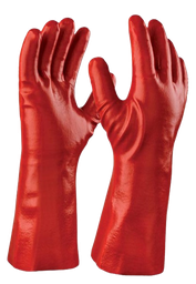 [EP005125] Red coated PVC glove, 40 cm cuff