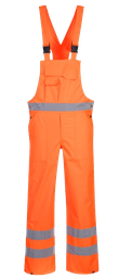 [EP104708] Breathable HV rain bib and brace unlined Orange