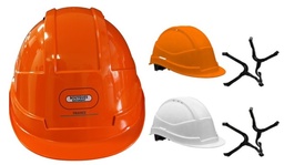 [EP105900] Casque Kara (Logoté ou non) visière longue sans lunette et jugulaire 4 points - Orange ou blanc